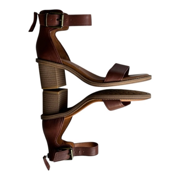 Zodiac leather womens Ilsa heeled Sandals in cognac | 6.5 M - Picture 5 of 15